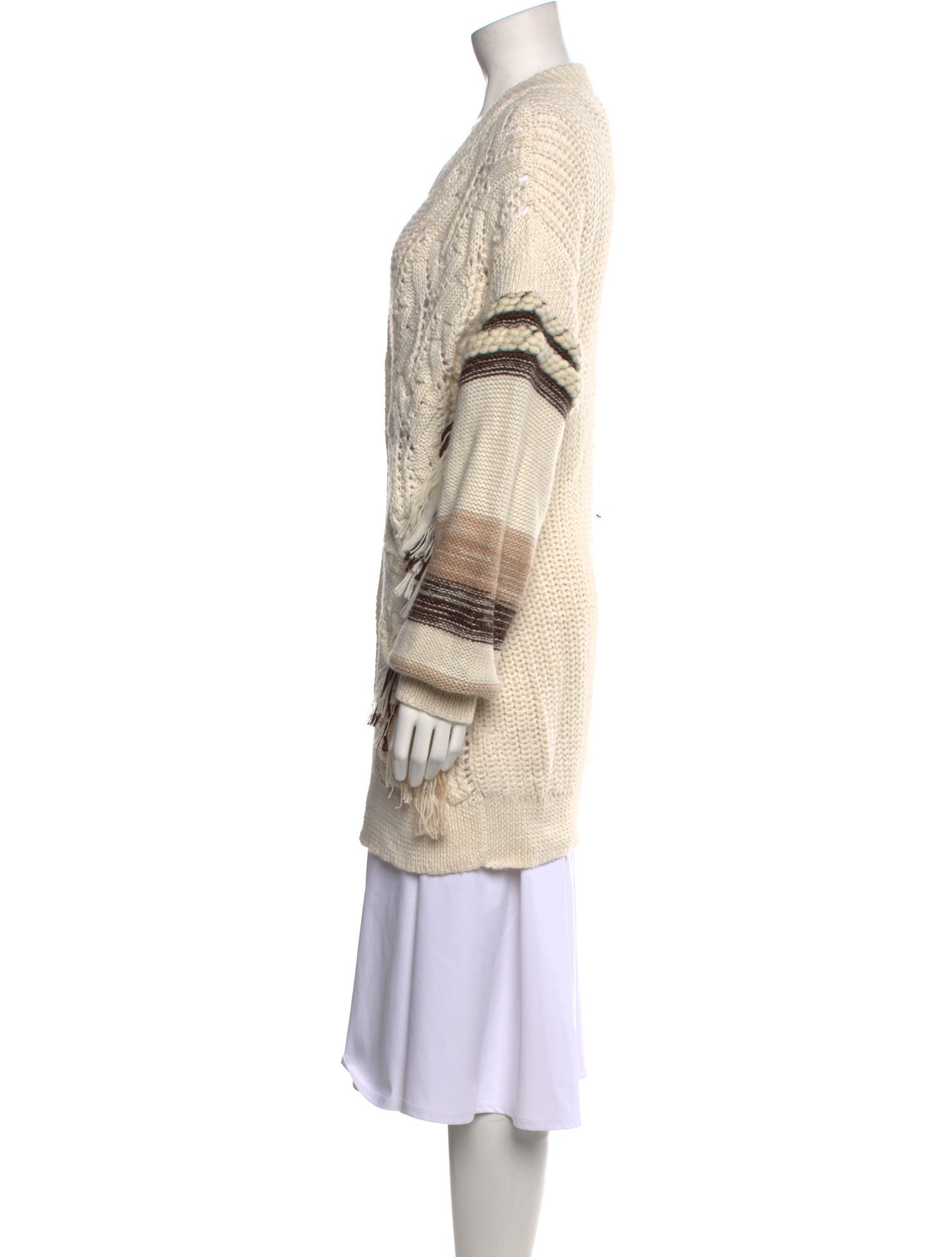 Jonathan Simkhai Striped Plunge Neckline Sweater