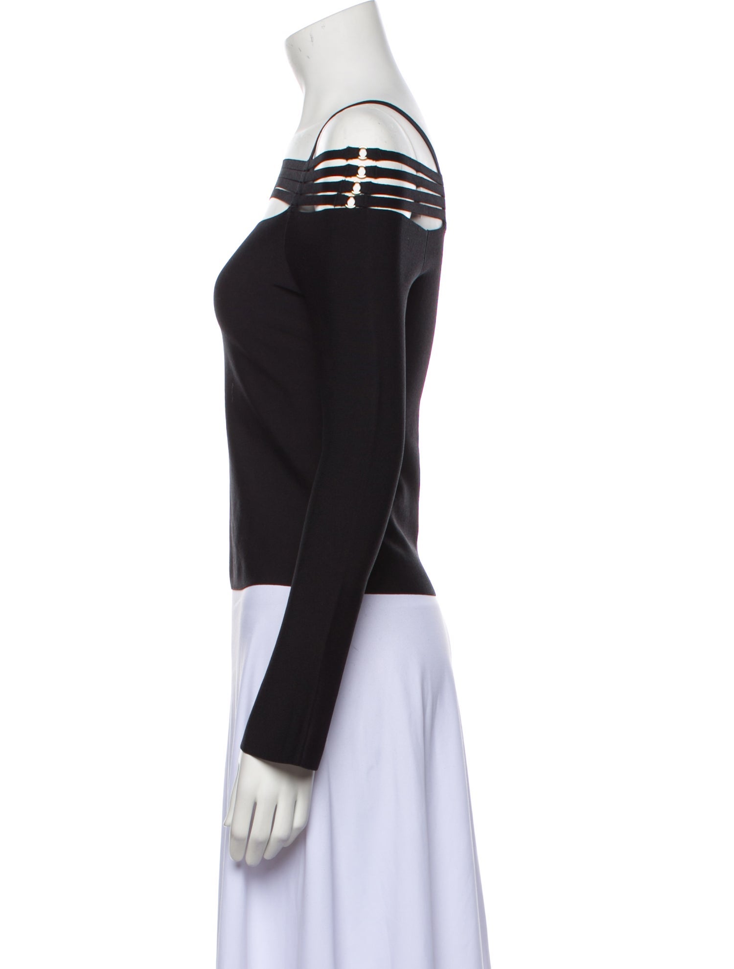 Jonathan Simkhai Off-The-Shoulder Long Sleeve Crop Top