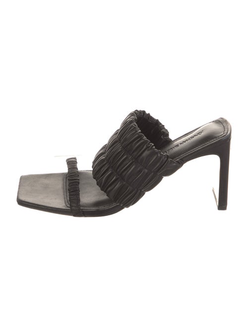 Jonathan Simkhai Leather Pleated Accents Slides