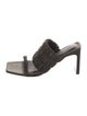 Jonathan Simkhai Leather Pleated Accents Slides