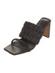 Jonathan Simkhai Leather Pleated Accents Slides