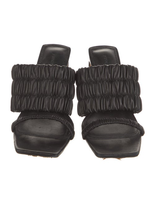 Jonathan Simkhai Leather Pleated Accents Slides