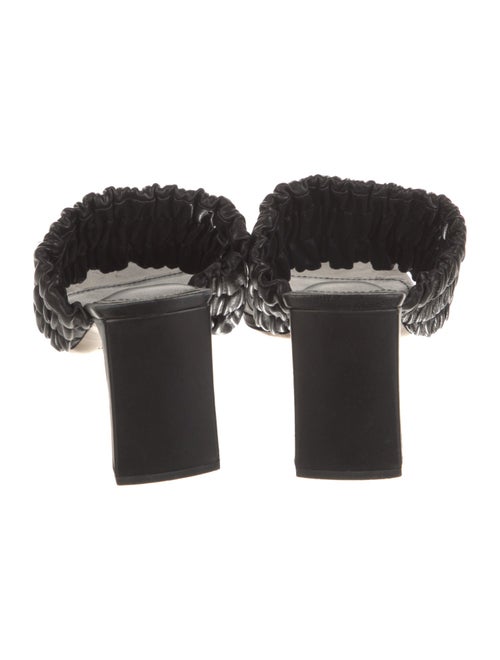 Jonathan Simkhai Leather Pleated Accents Slides