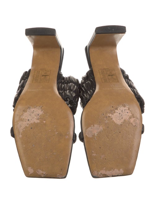 Jonathan Simkhai Leather Pleated Accents Slides