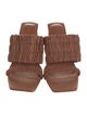 Jonathan Simkhai Leather Pleated Accents Slides