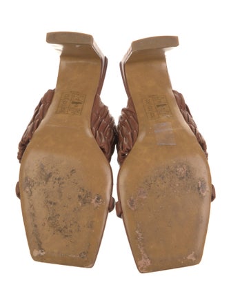 Jonathan Simkhai Leather Pleated Accents Slides