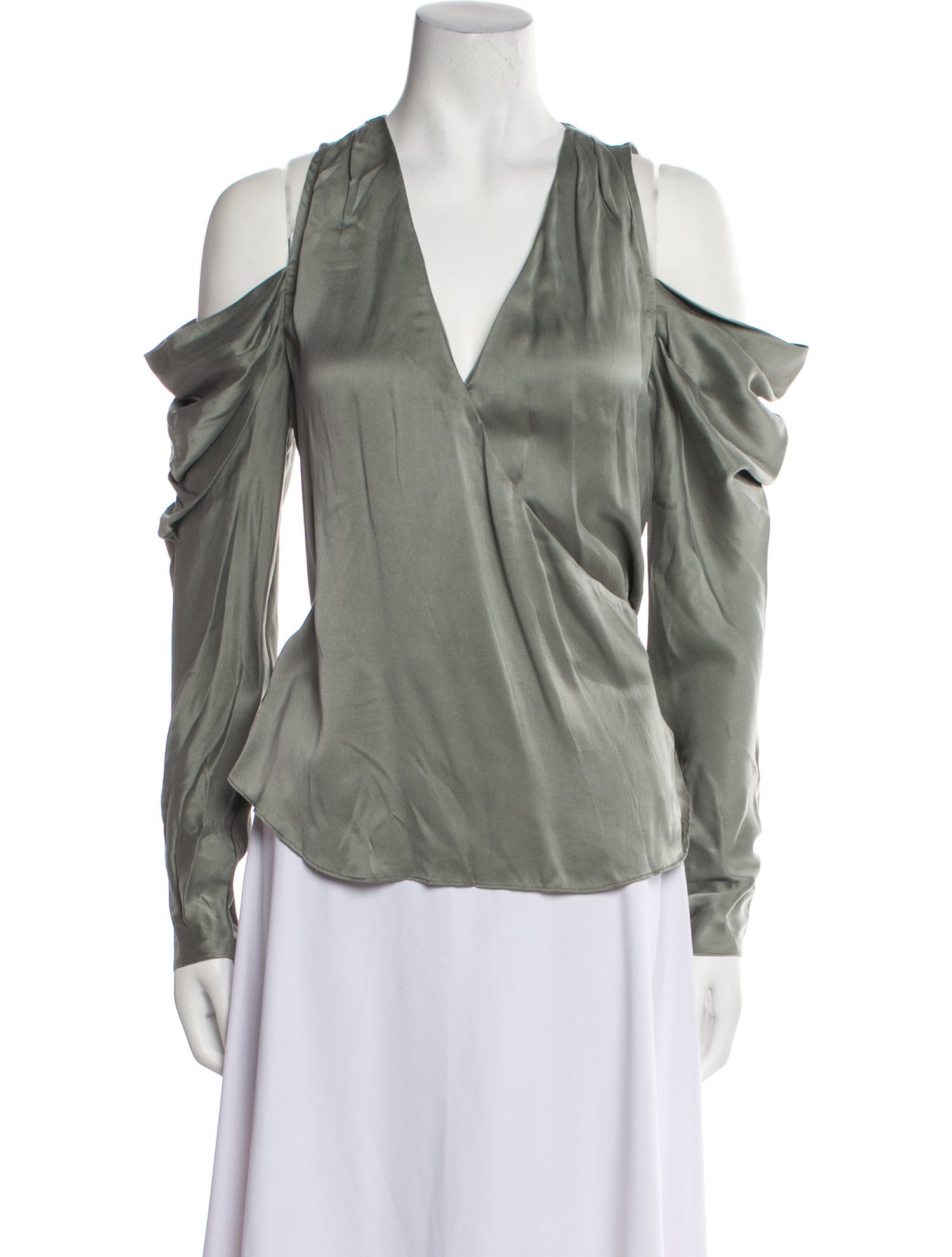Jonathan Simkhai Silk V-Neck Blouse