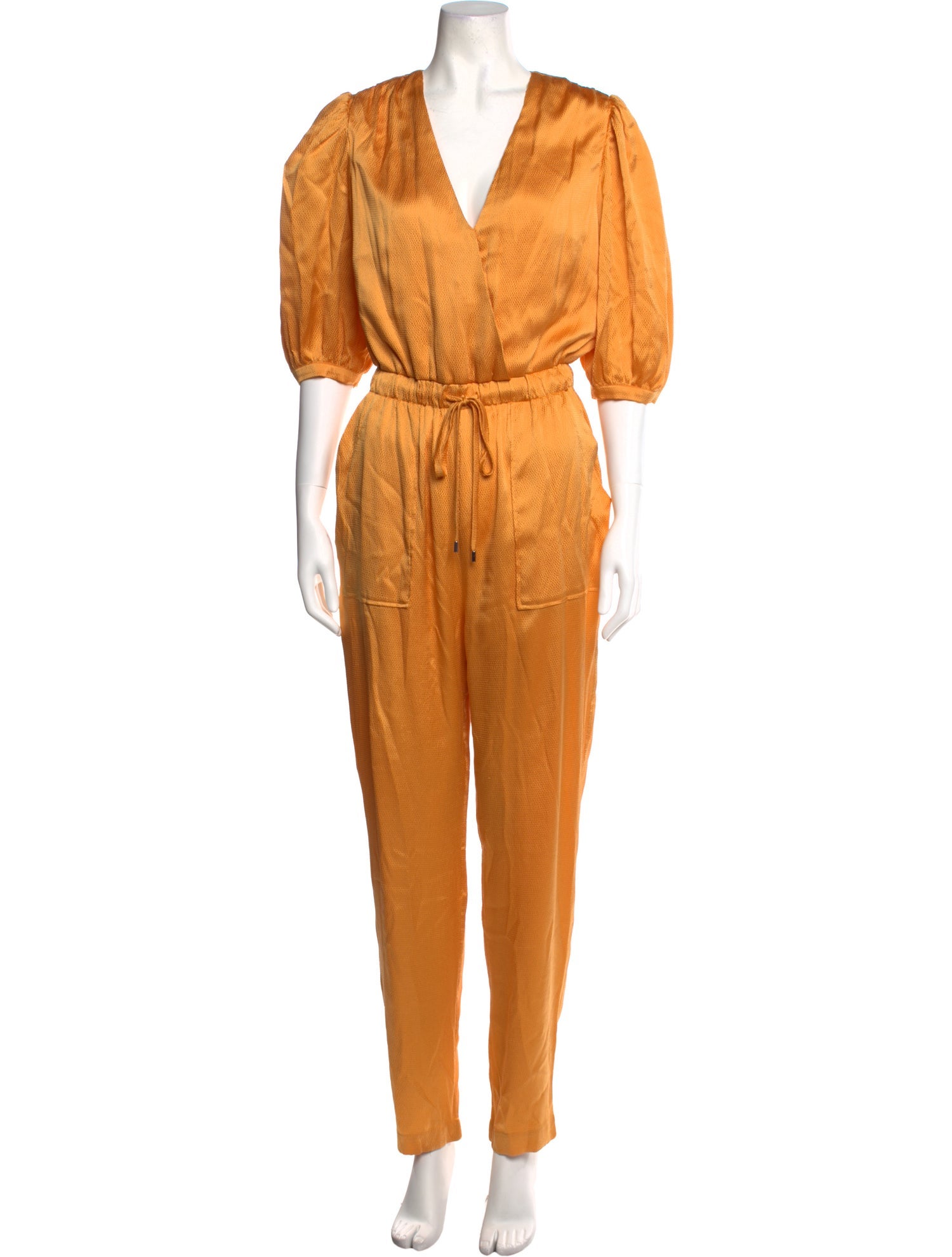 Jonathan Simkhai Silk Plunge Neckline Jumpsuit