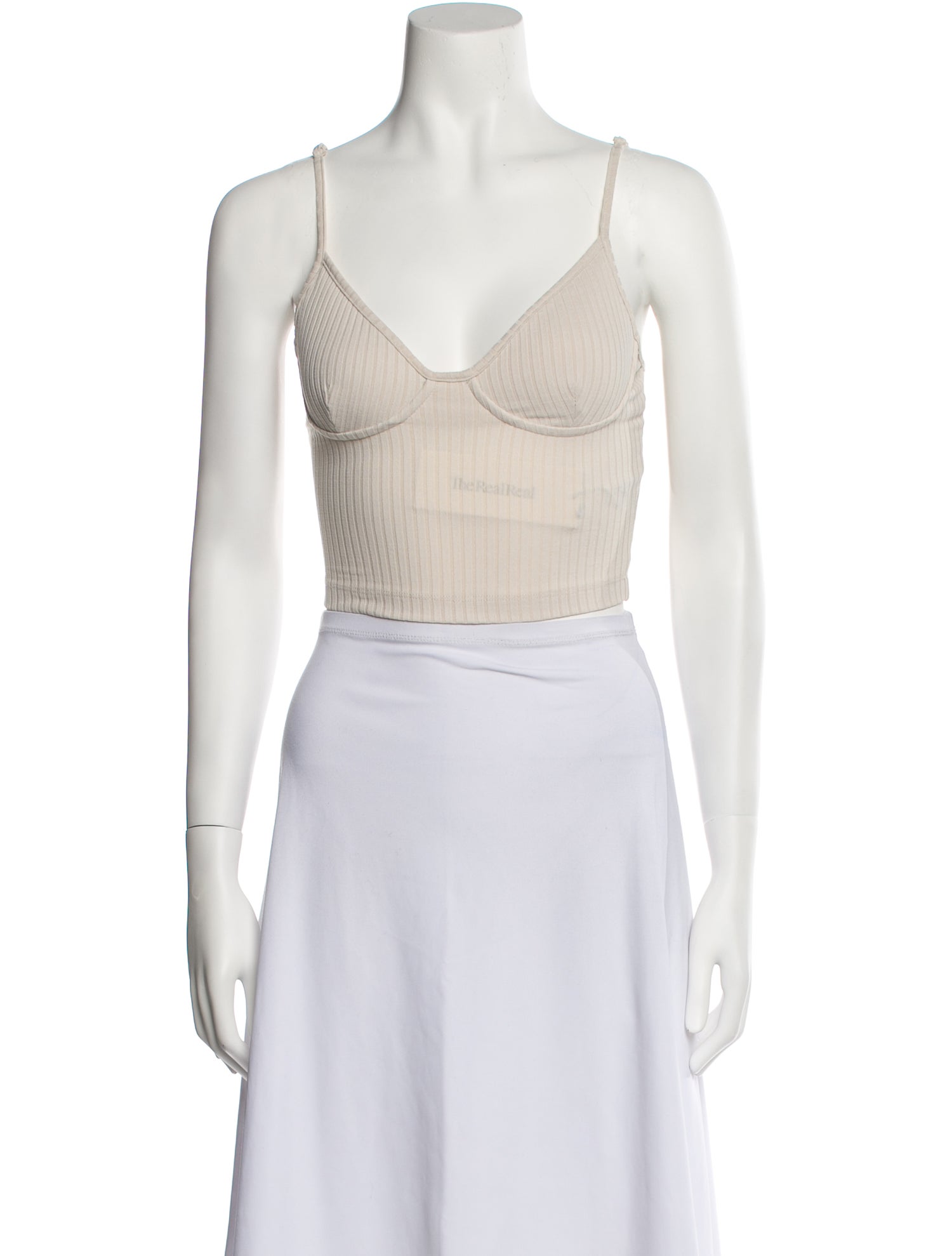 Jonathan Simkhai V-Neck Sleeveless Crop Top
