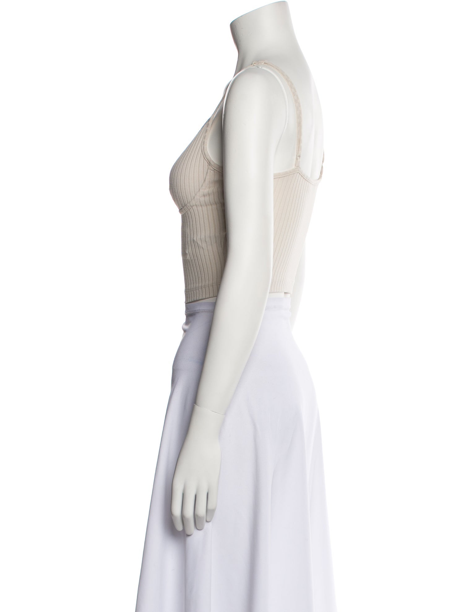 Jonathan Simkhai V-Neck Sleeveless Crop Top