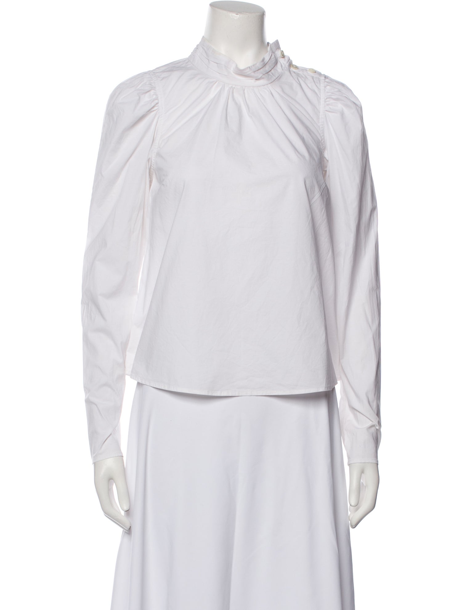 Jonathan Simkhai Mock Neck Long Sleeve Blouse