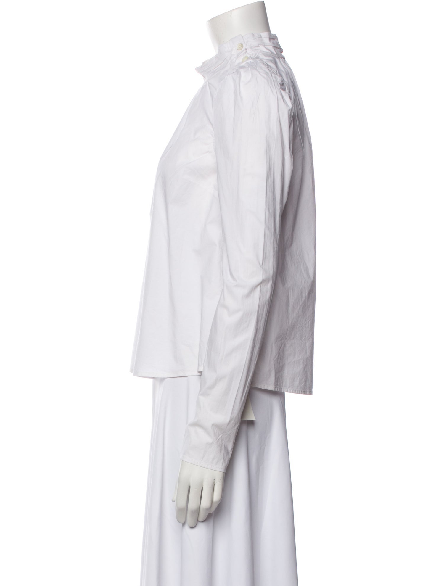 Jonathan Simkhai Mock Neck Long Sleeve Blouse