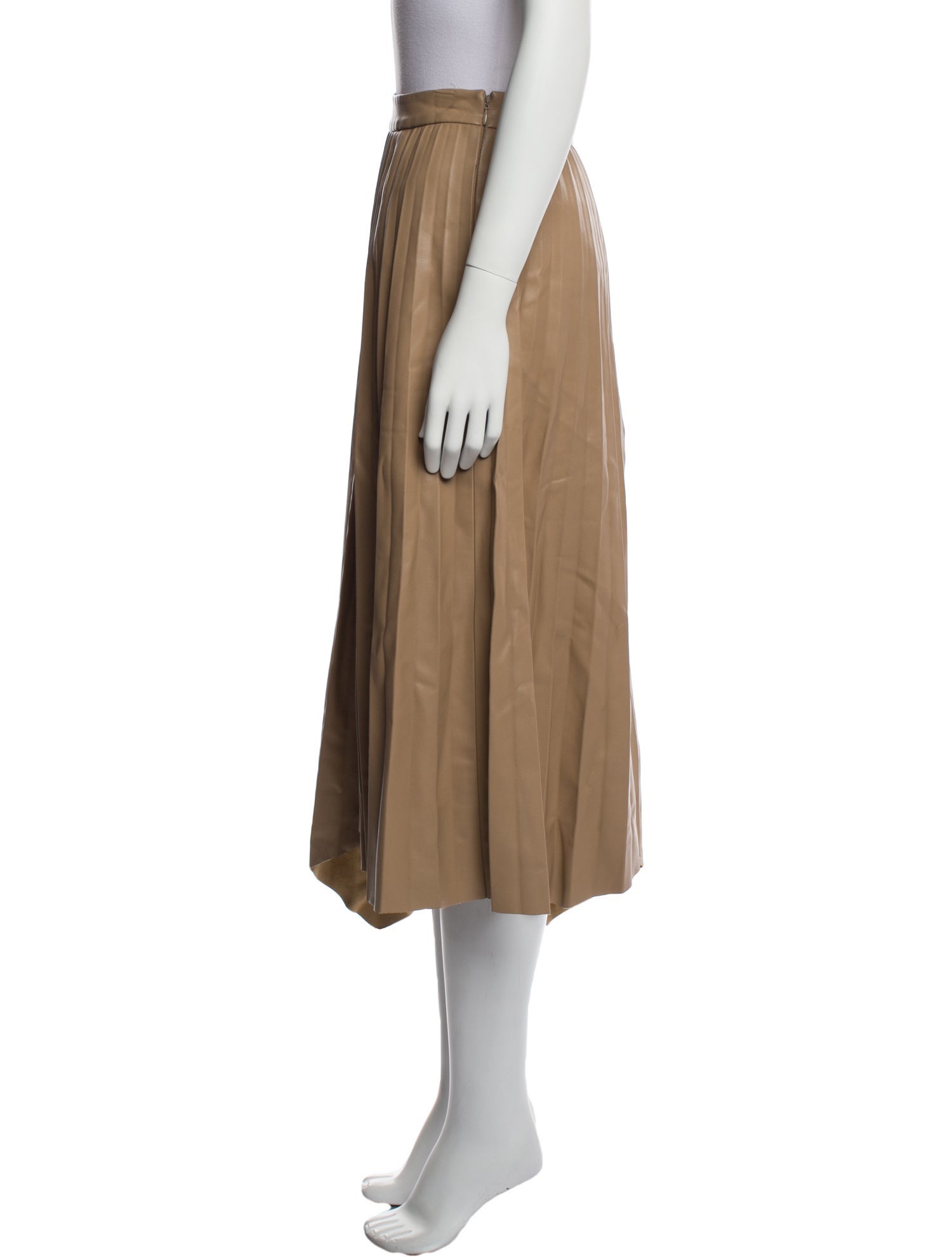 Jonathan Simkhai Pleated Accents Midi Length Skirt