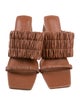 Jonathan Simkhai Leather Pleated Accents Slides