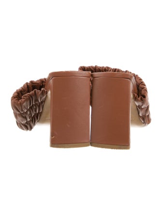 Jonathan Simkhai Leather Pleated Accents Slides