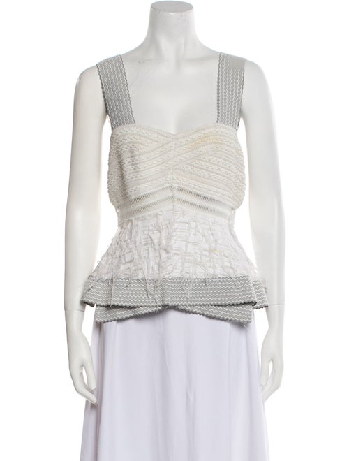 Jonathan Simkhai Square Neckline Sleeveless Top