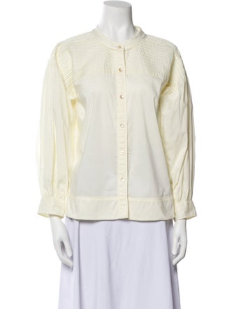 Jonathan Simkhai Three-Quarter Sleeve Button-Up Top