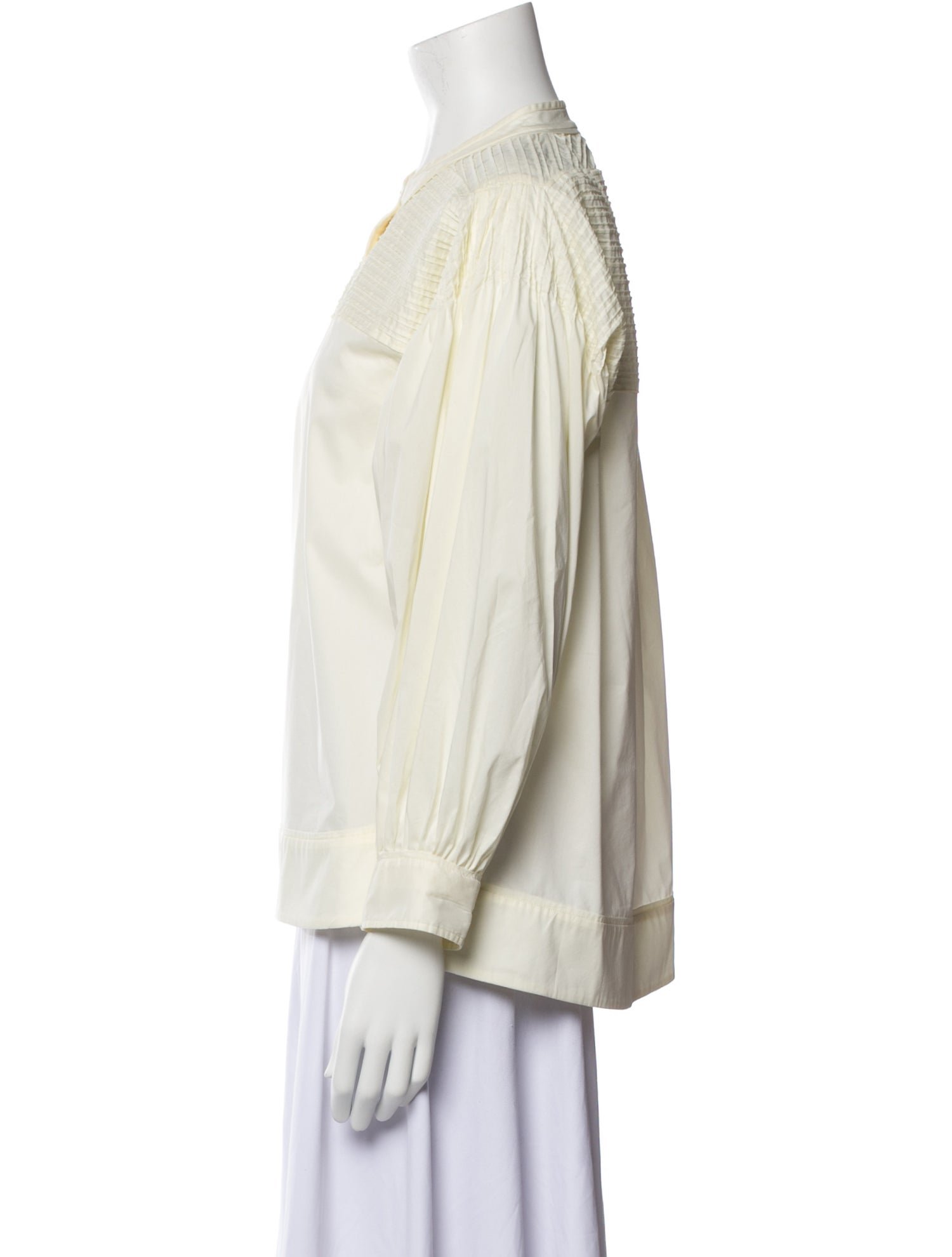 Jonathan Simkhai Three-Quarter Sleeve Button-Up Top