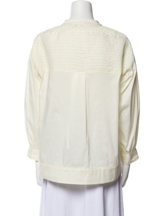 Jonathan Simkhai Three-Quarter Sleeve Button-Up Top