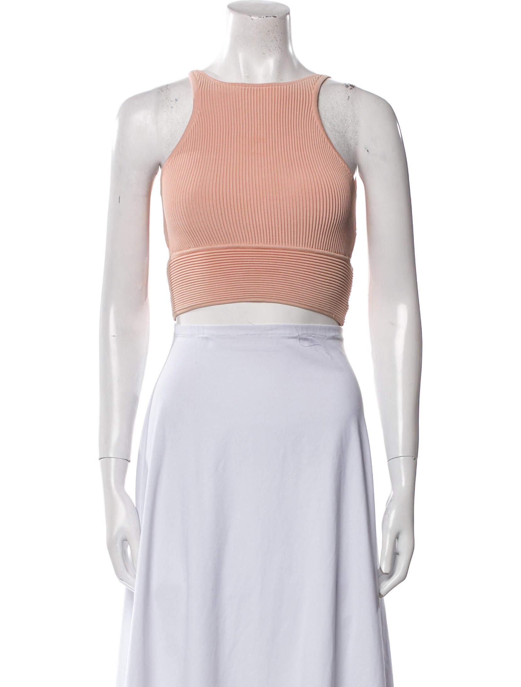 Jonathan Simkhai Square Neckline Sleeveless Crop Top