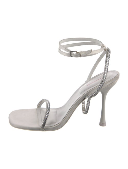Jonathan Simkhai Leather Crystal Embellishments Sandals