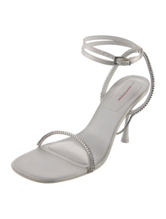 Jonathan Simkhai Leather Crystal Embellishments Sandals