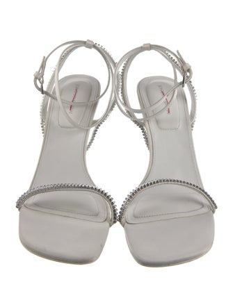 Jonathan Simkhai Leather Crystal Embellishments Sandals