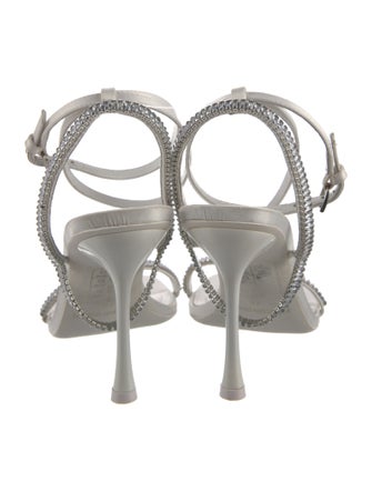 Jonathan Simkhai Leather Crystal Embellishments Sandals