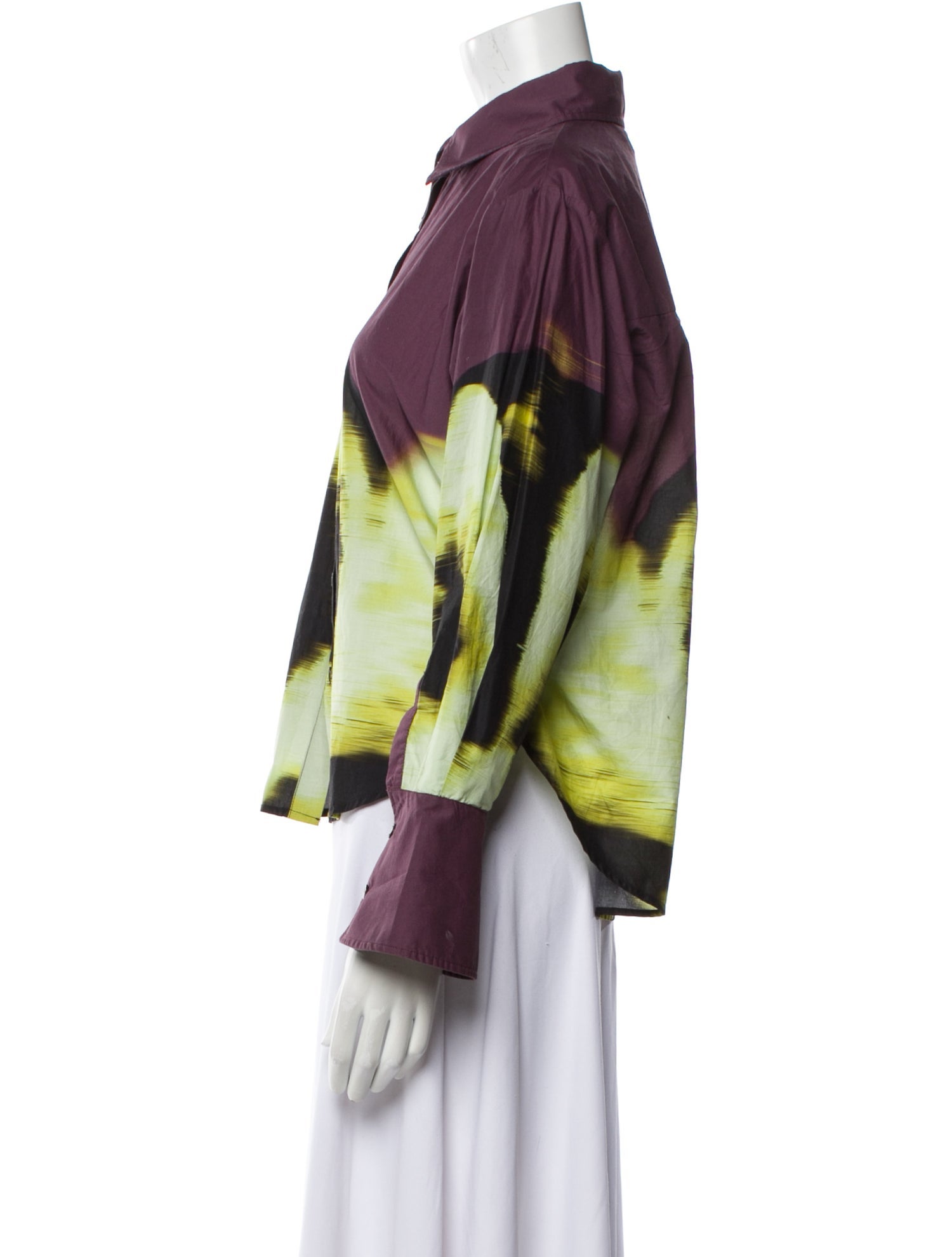 Jonathan Simkhai Printed Long Sleeve Button-Up Top