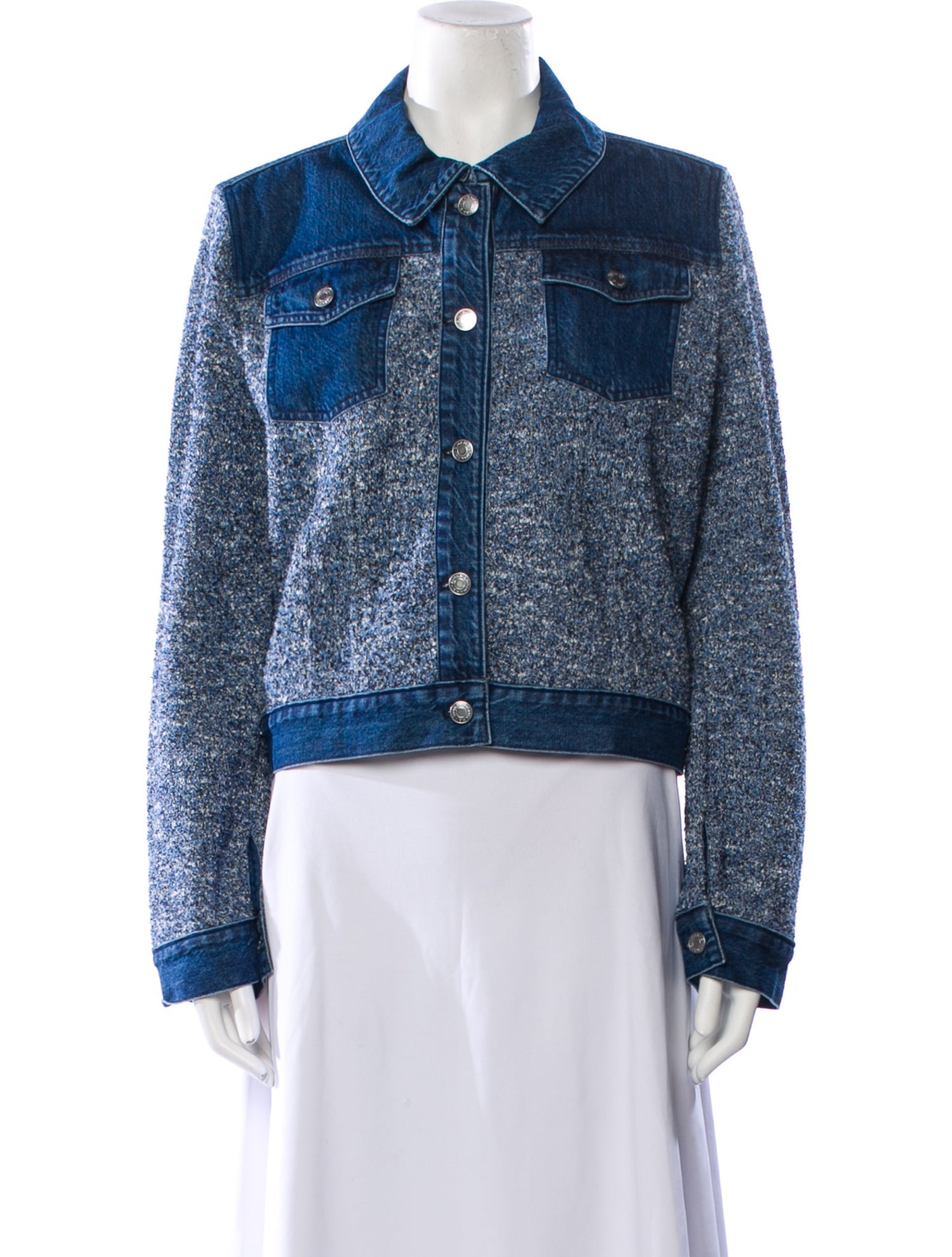 Simkhai Tweed Pattern Denim Jacket w/ Tags