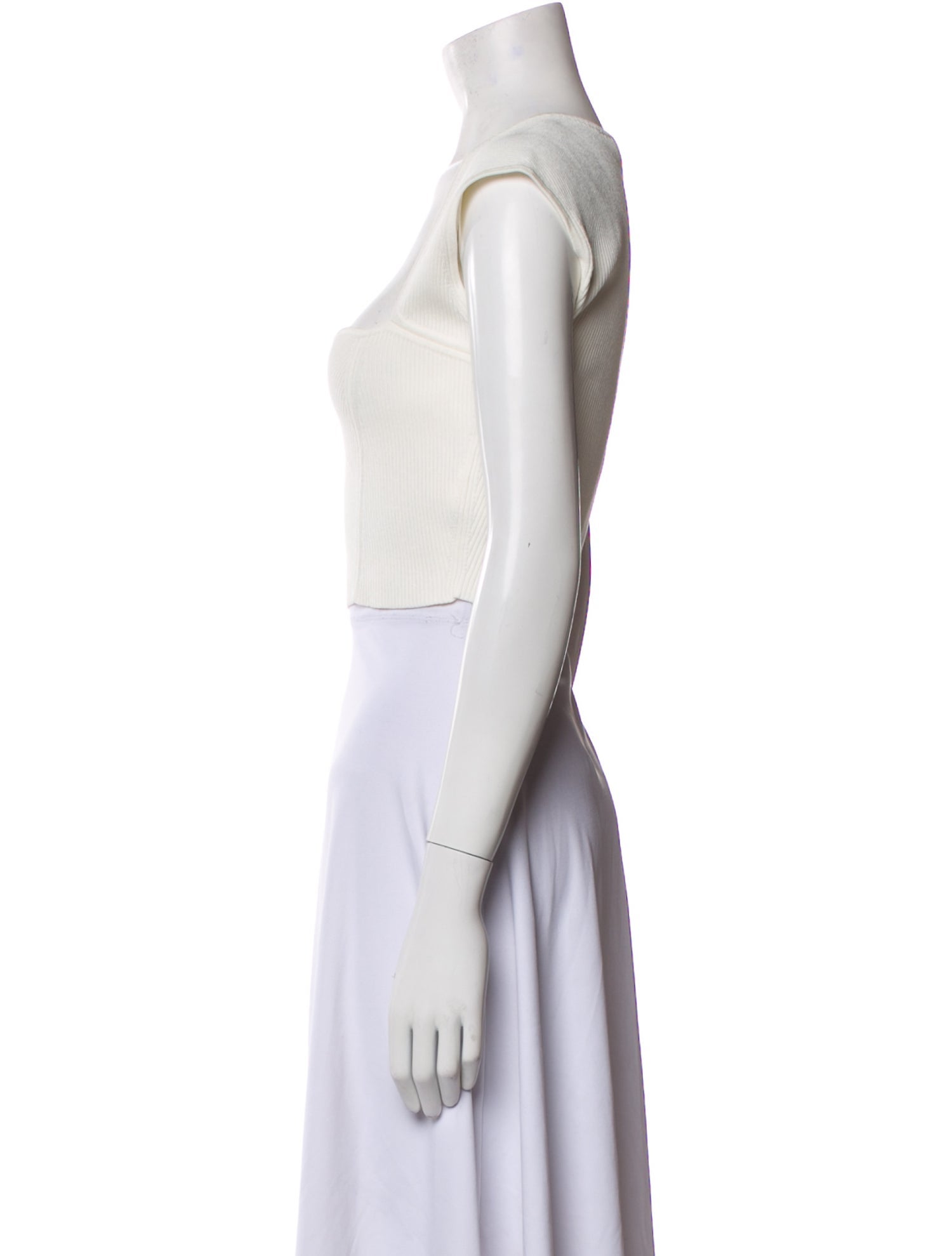 Jonathan Simkhai Square Neckline Sleeveless Crop Top