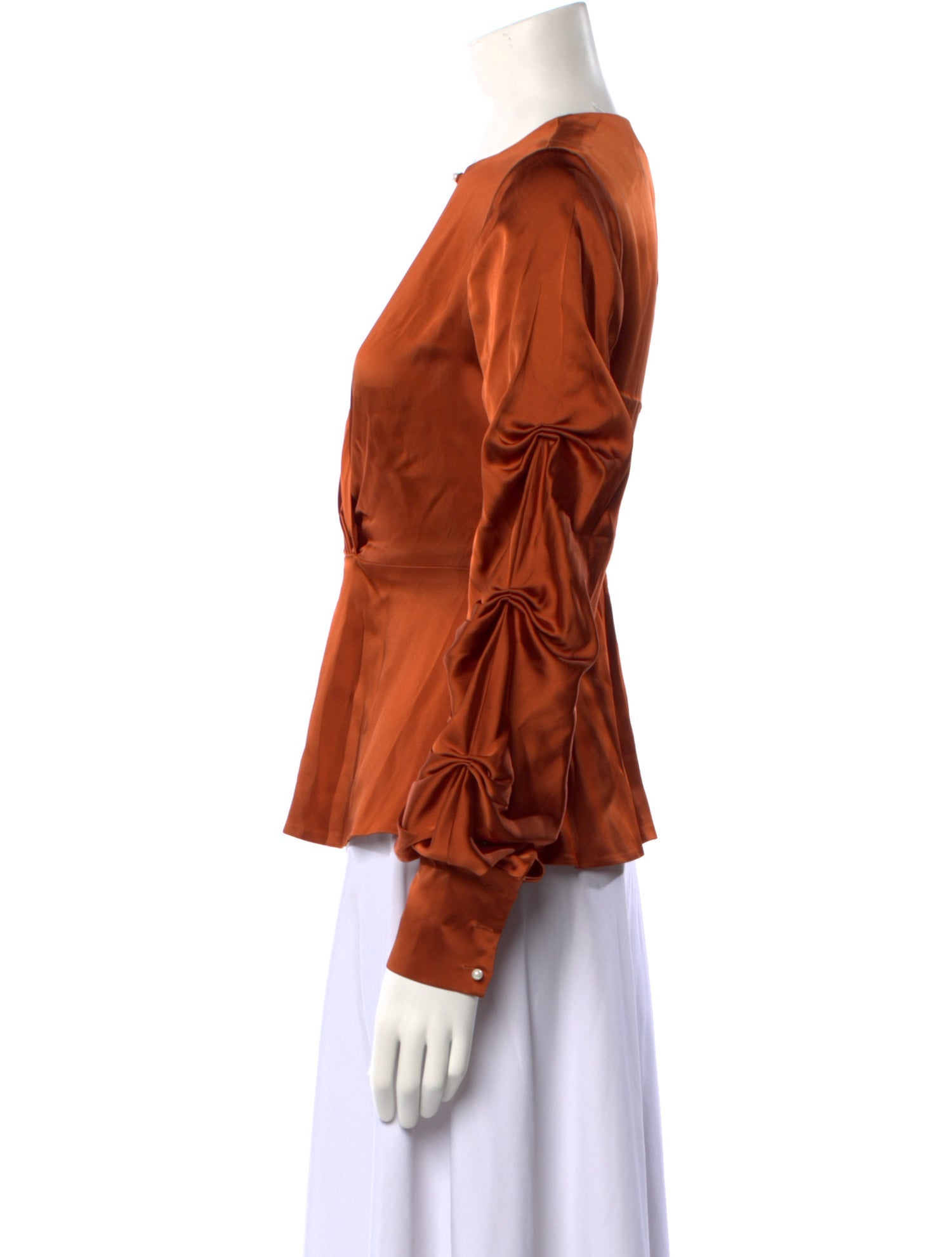 Jonathan Simkhai Crew Neck Long Sleeve Blouse w/ Tags