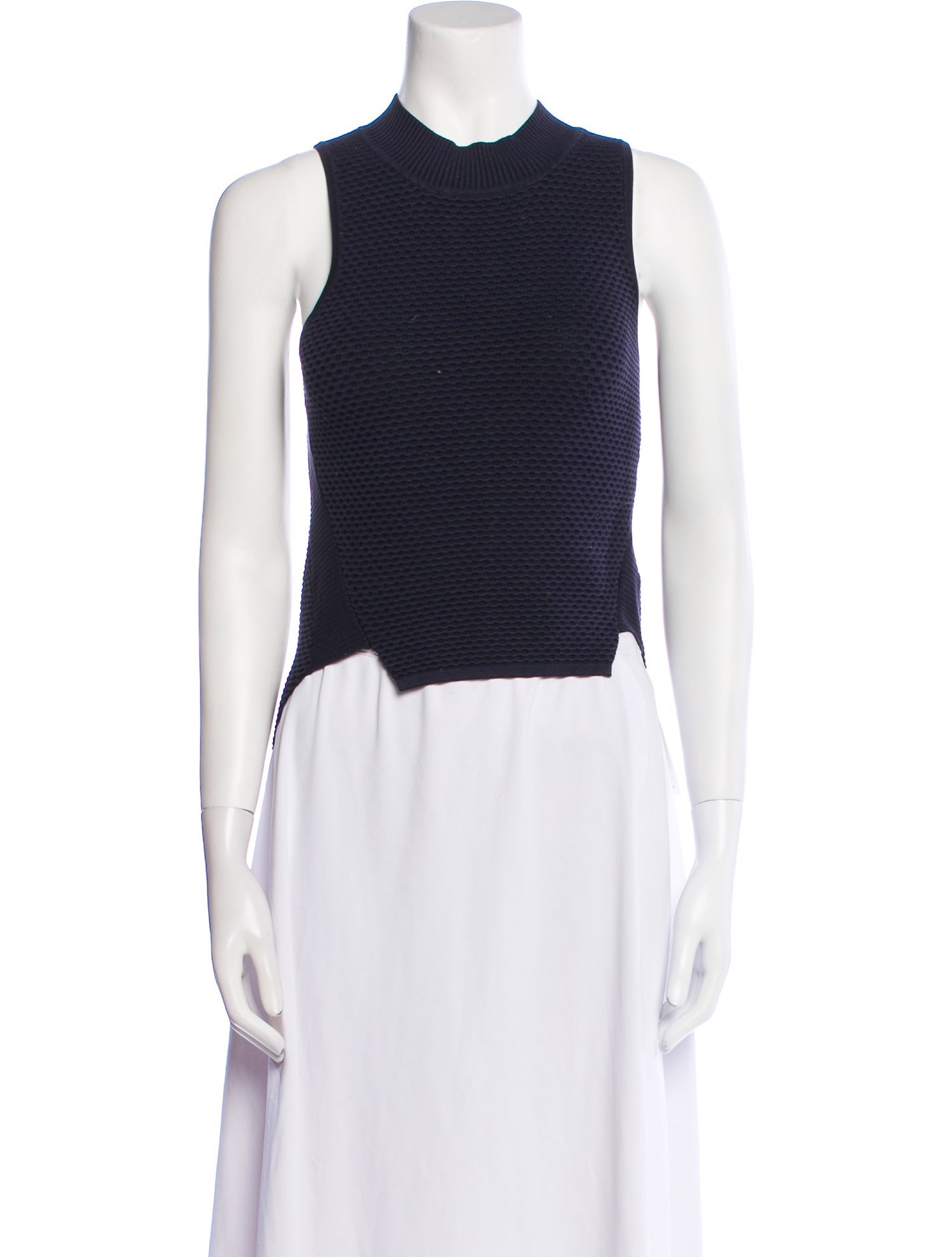 Jonathan Simkhai Crew Neck Sleeveless Crop Top