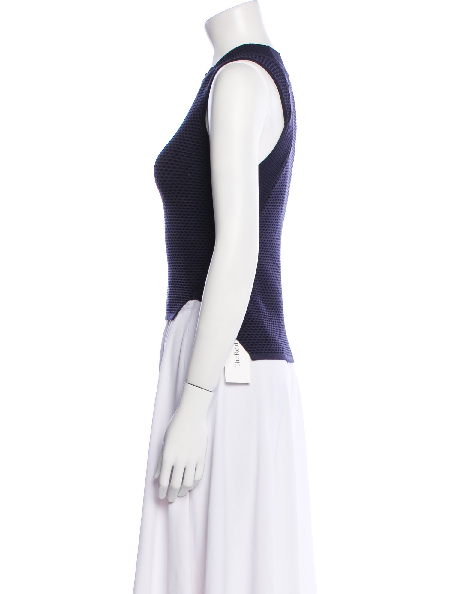 Jonathan Simkhai Crew Neck Sleeveless Crop Top