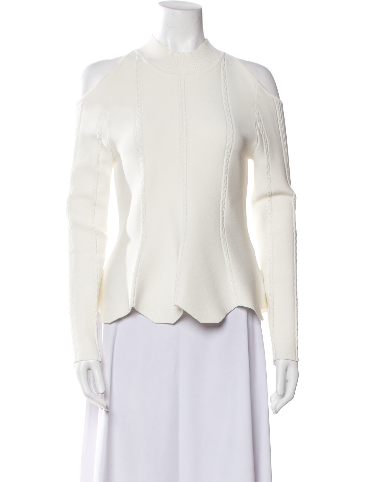 Jonathan Simkhai Crew Neck Long Sleeve Blouse
