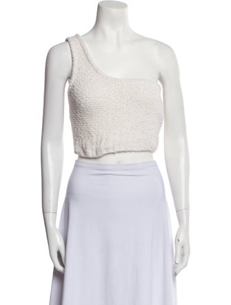 Jonathan Simkhai One-Shoulder Sleeveless Crop Top