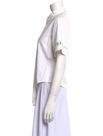 Jonathan Simkhai Short Sleeve Button-Up Top