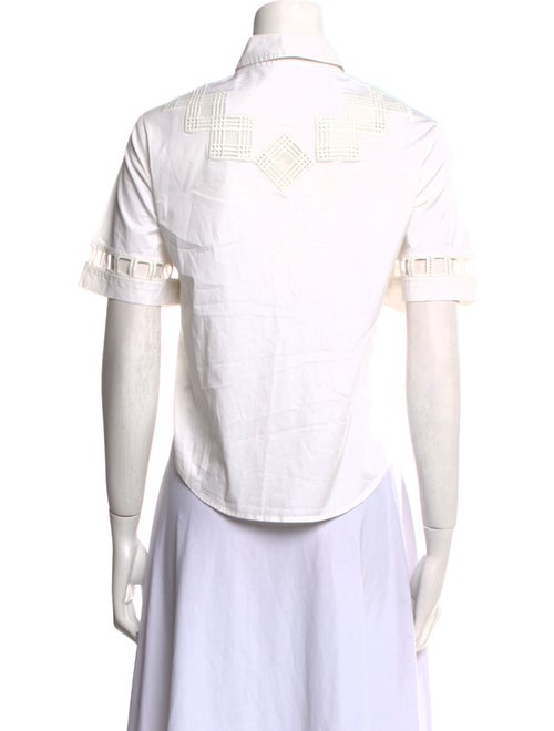 Jonathan Simkhai Short Sleeve Button-Up Top