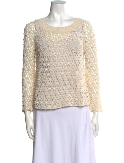 Jonathan Simkhai Bateau Neckline Three-Quarter Sleeve Blouse