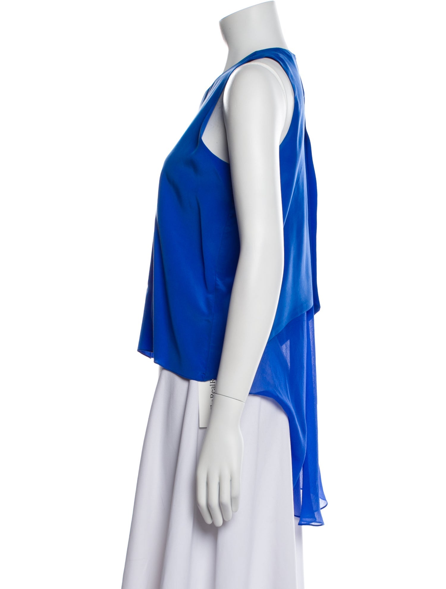 Jonathan Simkhai Silk Scoop Neck Crop Top