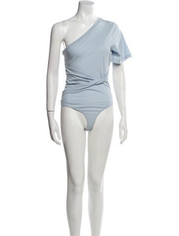 Jonathan Simkhai Tops One-Shoulder Short Sleeve Bodysuit S