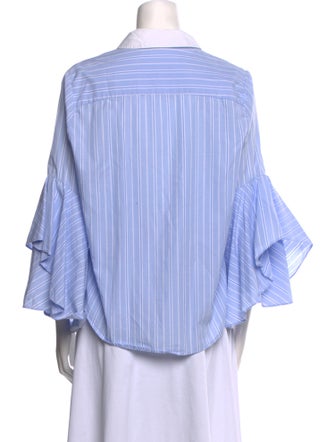 Jonathan Simkhai Striped Long Sleeve Button-Up Top