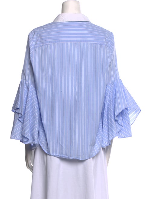 Jonathan Simkhai Striped Long Sleeve Button-Up Top