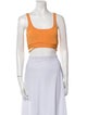 Jonathan Simkhai Square Neckline Sleeveless Crop Top