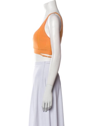 Jonathan Simkhai Square Neckline Sleeveless Crop Top