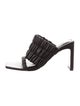 Jonathan Simkhai Leather Pleated Accents Slides