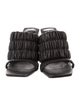 Jonathan Simkhai Leather Pleated Accents Slides
