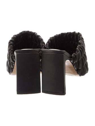 Jonathan Simkhai Leather Pleated Accents Slides
