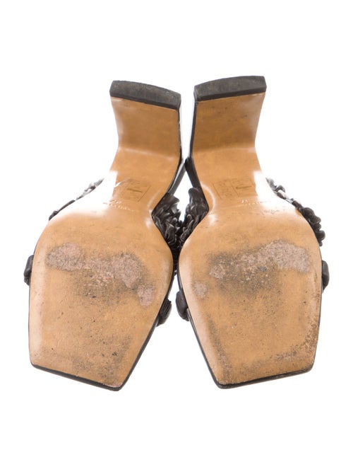 Jonathan Simkhai Leather Pleated Accents Slides