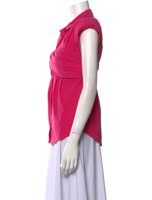 Jonathan Simkhai Silk Short Sleeve Button-Up Top